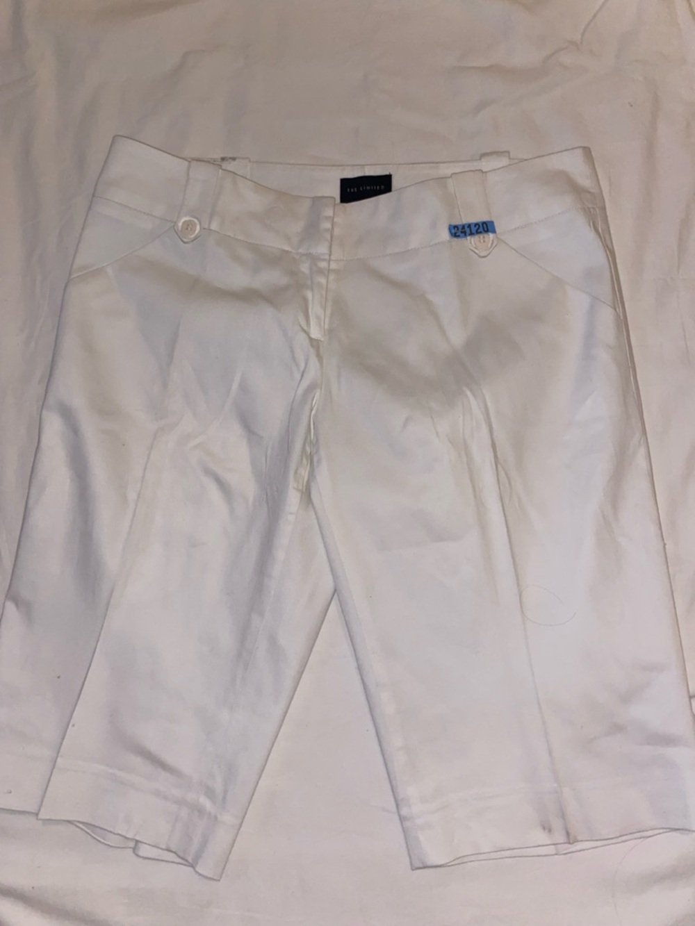 The Limited White Pants with Black Labels - Drew Fit